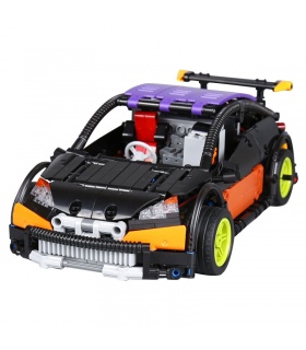 Custom MOC Remote Control Hatchback Type R Building Bricks Toy Set 640 Pieces
