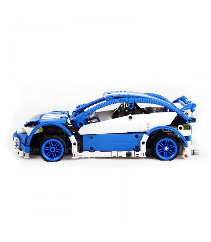 Benutzerdefinierte MOC Blue Schrägheck Typ R Bausteine Spielzeug Set 640 Stück