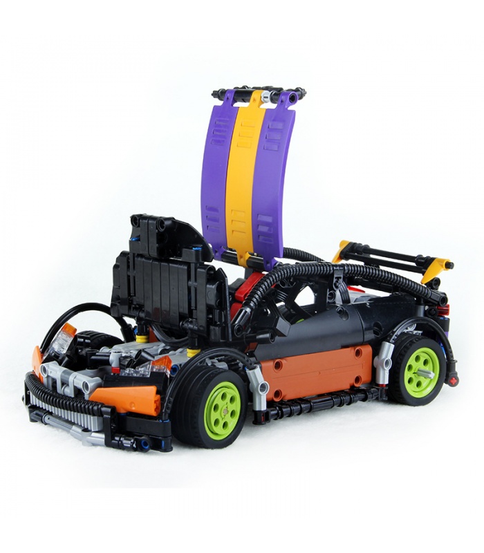 Custom MOC Remote Control Hatchback Type R Building Bricks Toy Set 640 Pieces