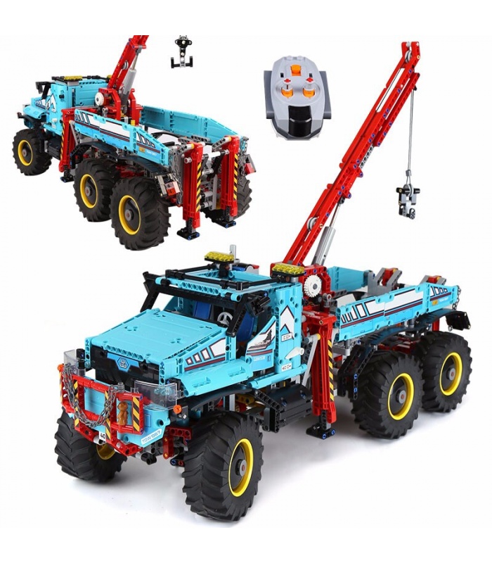 Custom Technic 6x6 All Terrain Tow Truck Building Bricks Toy Set 1912