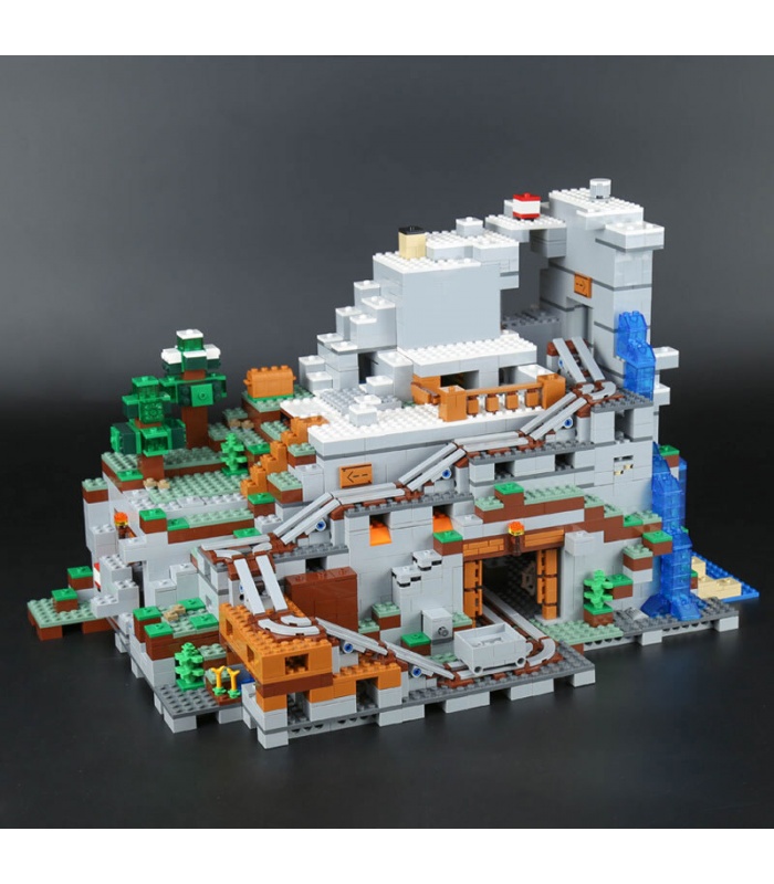 Benutzerdefiniertes Minecraft The Mountain Cave-kompatibles Bausteine-Spielzeugset 2932 Teile