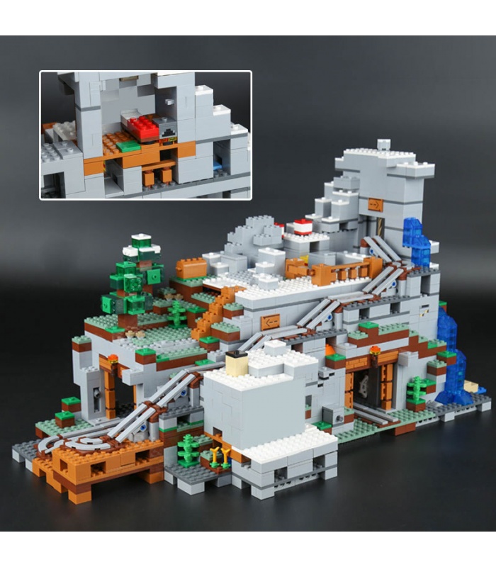 Ensemble de jouets de briques de construction compatibles Minecraft The Mountain Cave personnalisé 2932 pièces