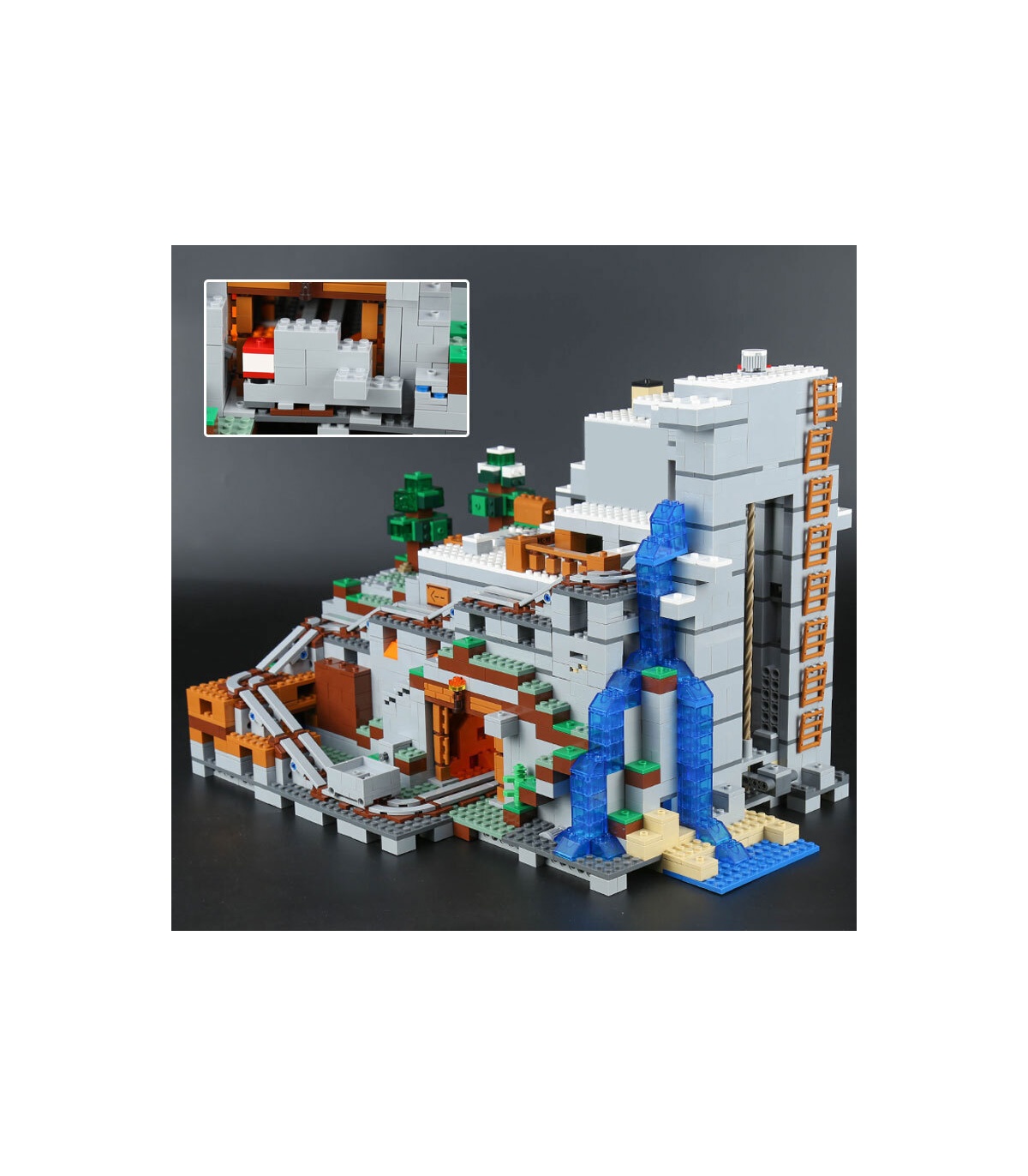 la cueva de la montaña lego minecraft