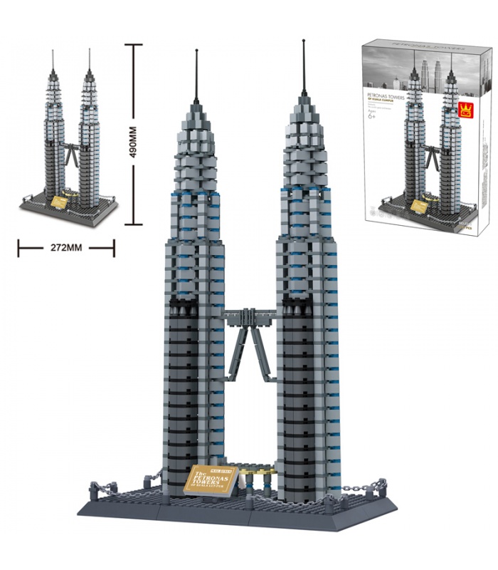 WANGE Architecture Petronas Twin Towers 5213 Building Blocks Toy Set