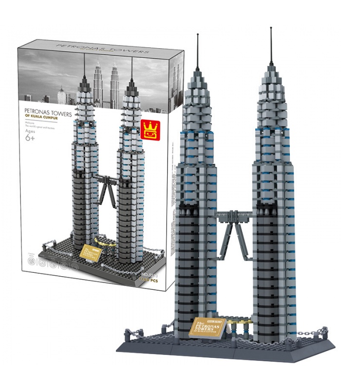WANGE建築ペトロナスツインタワー5213ビルブロック玩具セット