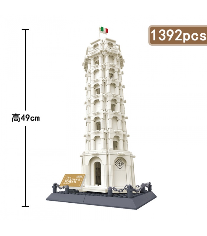 WANGE Architecture Leaning Tower of Pisa 5214 Building Blocks Toy Set