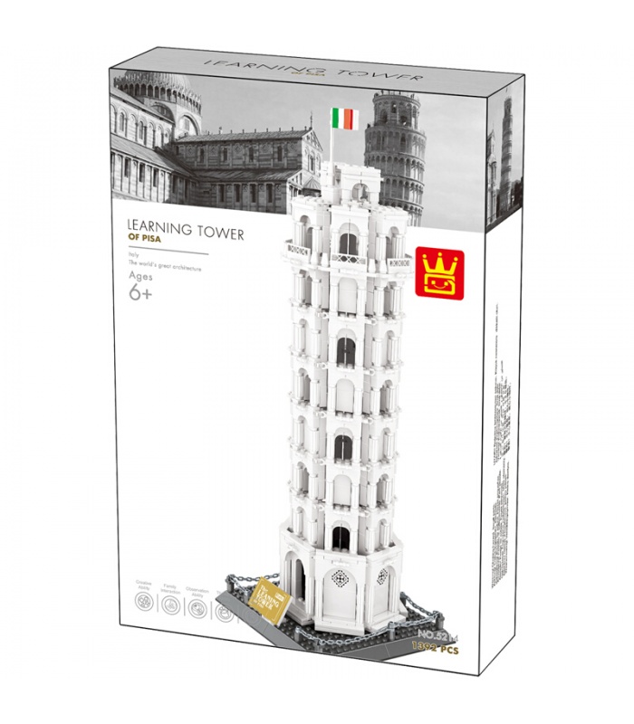 WANGE Architecture Leaning Tower of Pisa 5214 Building Blocks Toy Set