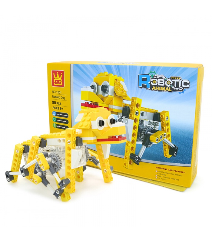 WANGE Robotique Animal Mécanique Chiot 1201 Blocs de Construction Jouets Jeu