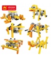 WANGE Robótica Animal 1201-1206 Conjunto de 6 Bloques de Construcción de Juguete Set