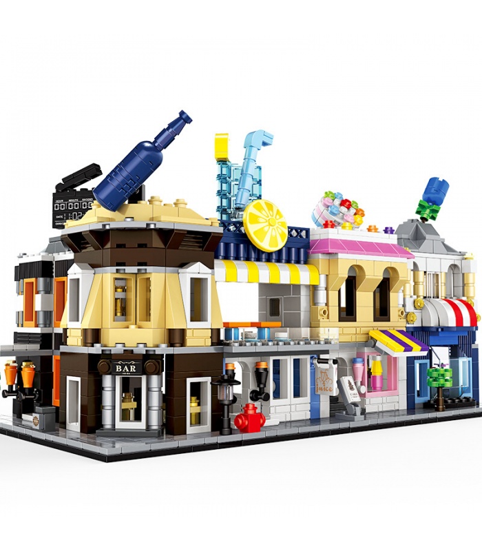 WANGE Street View Mini-Architektur 5er-Set 2310-2314 Bausteine Spielzeug-Set
