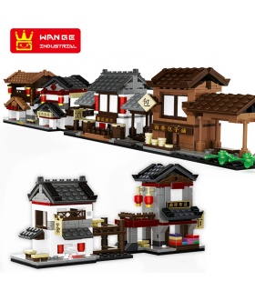 WANGE Mini Chinese Street View 6er-Set 2315-2320 Bausteine Spielzeugset
