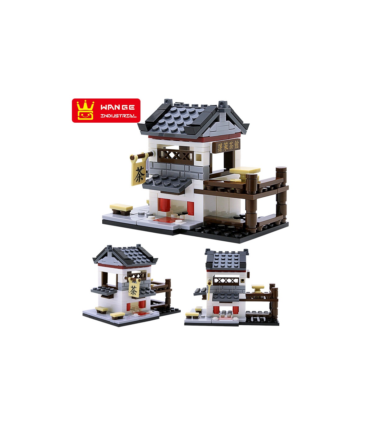 Mini Street View Scene Ancient House Building Blocks Bricks Model Figure Toys 