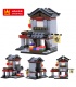 WANGE Mini Chinois Street View Set de 6 2315-2320 Blocs de Construction Jouets Jeu