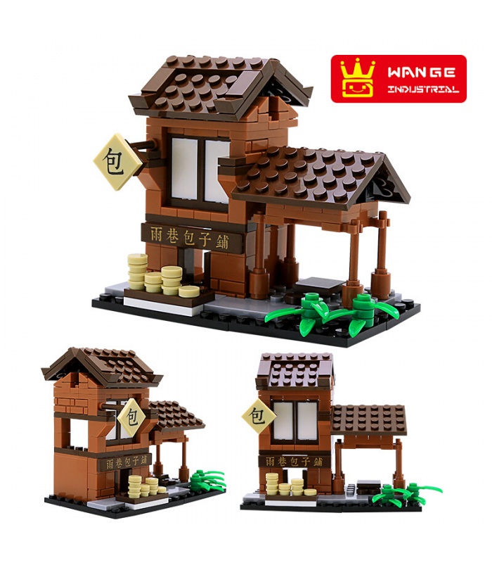WANGEミニ中国のストリートビューの設定6 2315-2320ビルブロック玩具セット