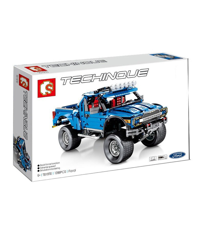 Sembo 701970 F-150 Raptor Pickup Truck Schepper Building Blocks Toy Set