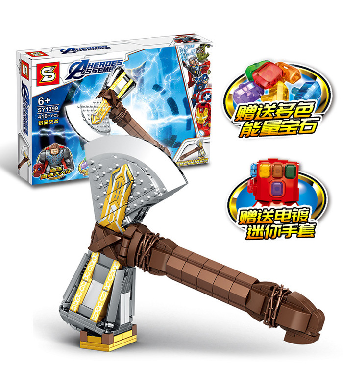 Personnalisé Thor Axe Stormbreaker Axe Blocs De Construction Jouet Jeu De 410 Pièces