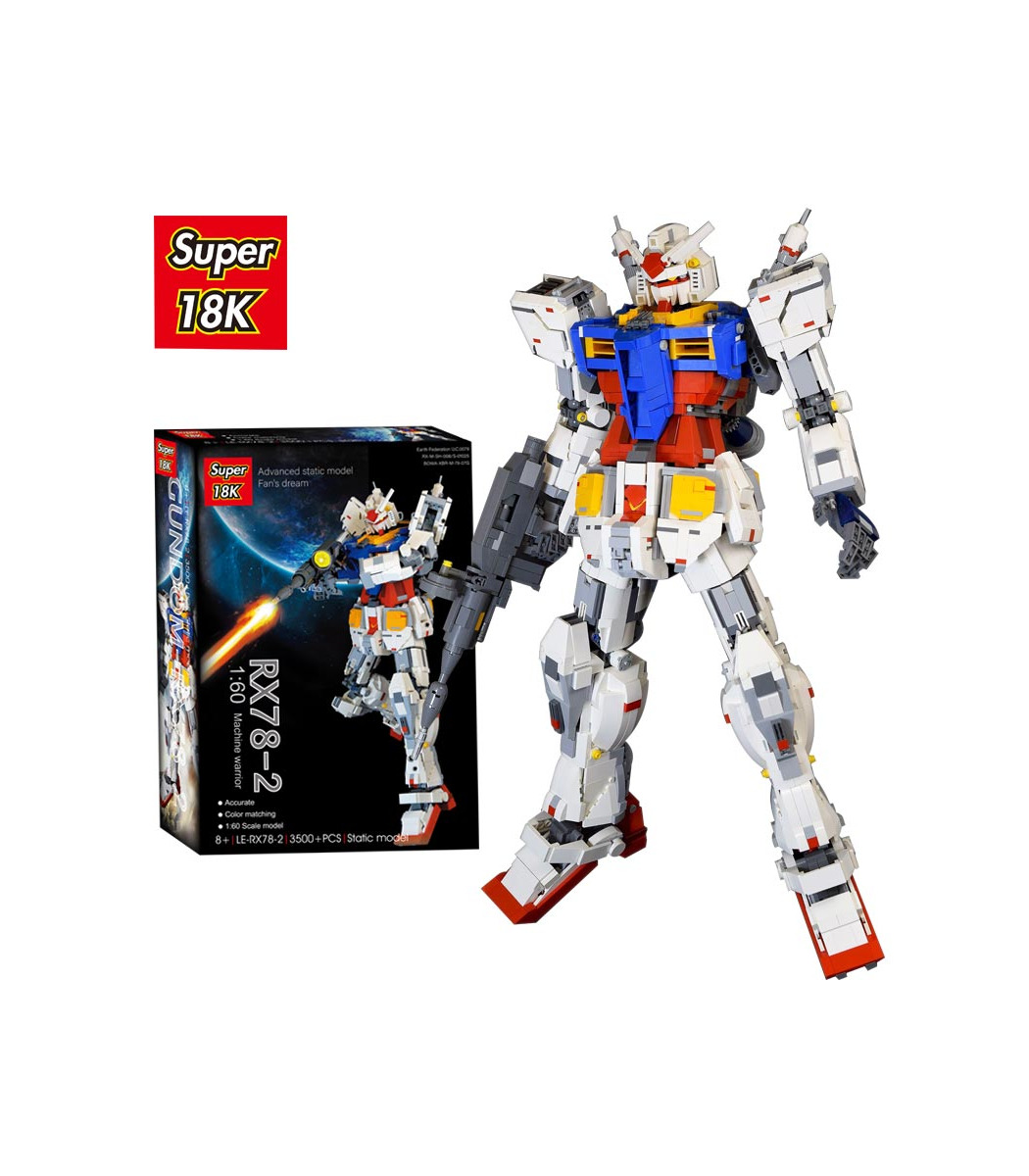Custom Super 18k Gundam 1 60 Rx78 2 Building Bricks Toy Set 3500 Pieces Buildingtoystore Com