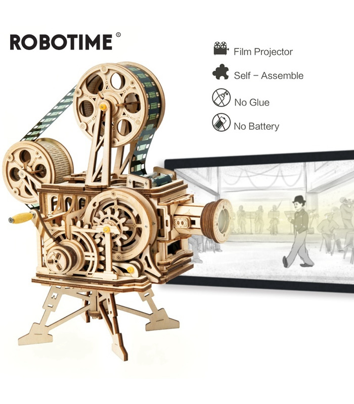 ROKR 3D 퍼즐 필름 프로젝터 Vitascope 목조 건물 장난감 키트