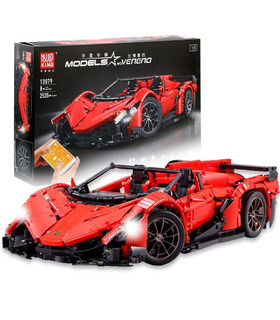 MOLD KING 13079 Lamborghini Veneno 슈퍼카 원격 제어 빌딩 블록 장난감 세트