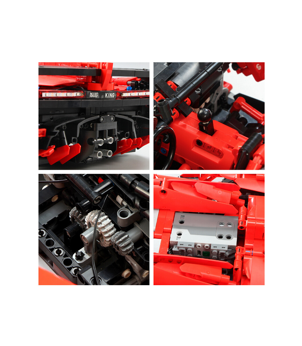 Mould King 10019 Set Auto Sportiva Static Da Costruzione – 1538 Pezzi, Scala 1:16, Porte Apribili, Regalo Per Adulti