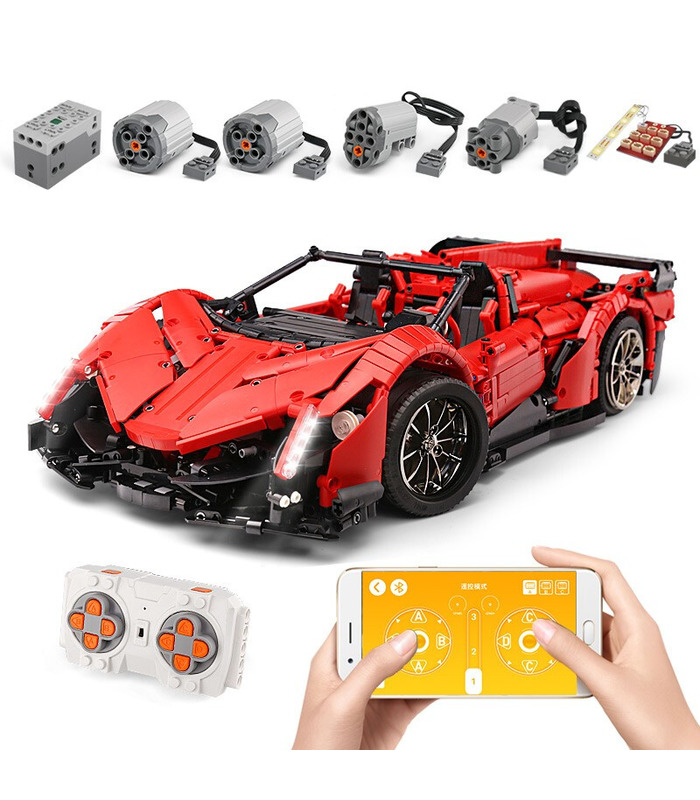 MOULD KING 13079 Lamborghini Veneno Supercar Remote Control Building Blocks Toy Set