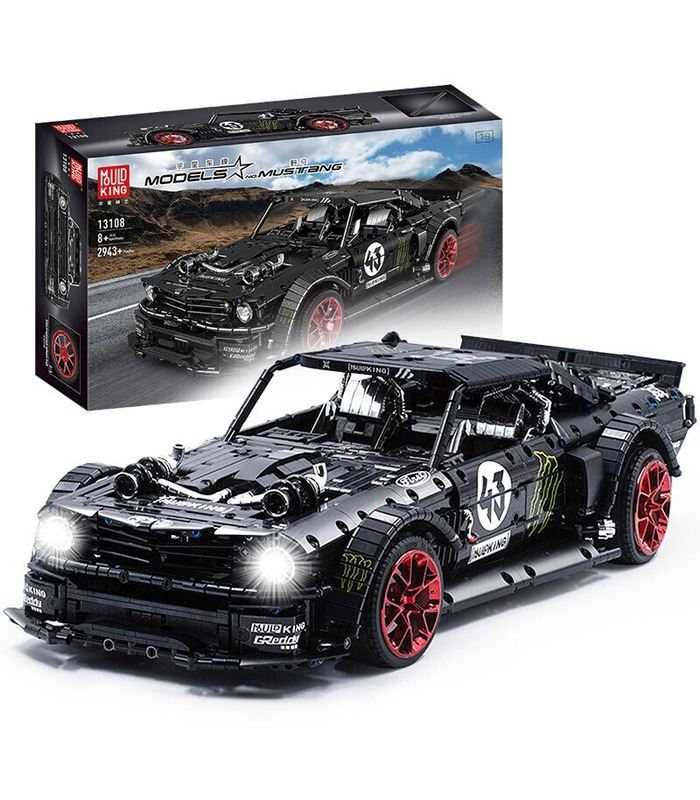 MOULD KING 13108D Ford Mustang Hoonicorn Remote Control Building Blocks Toy Set