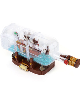 Custom Ideas Ship in a Bottle Building Bricks Toy Set 1078 Pieces