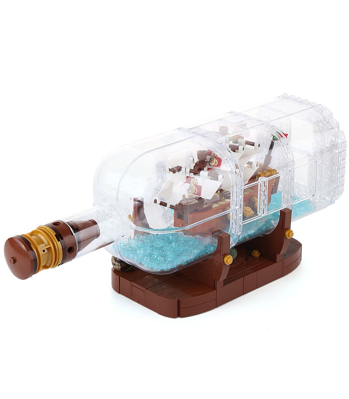 Custom Ideas Ship in a Bottle Building Bricks Toy Set 1078 Pieces