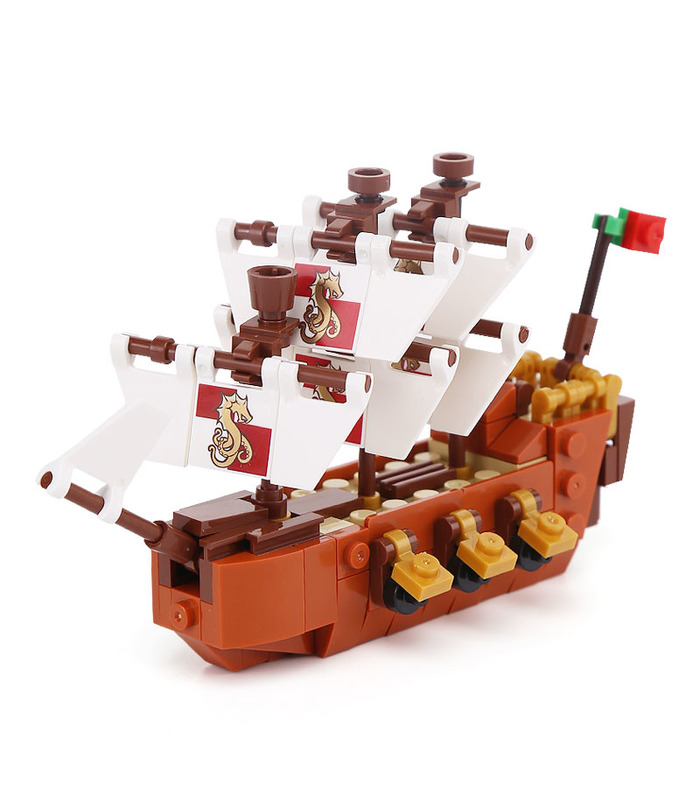 Custom Ideas Ship in a Bottle Building Bricks Toy Set 1078 Pieces