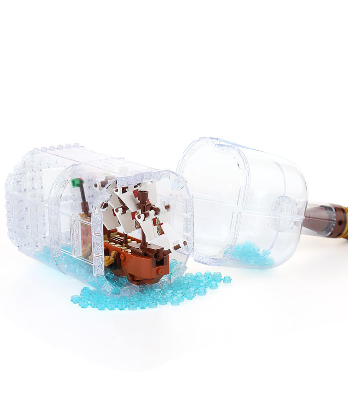 Custom Ideas Ship in a Bottle Building Bricks Toy Set 1078 Pieces