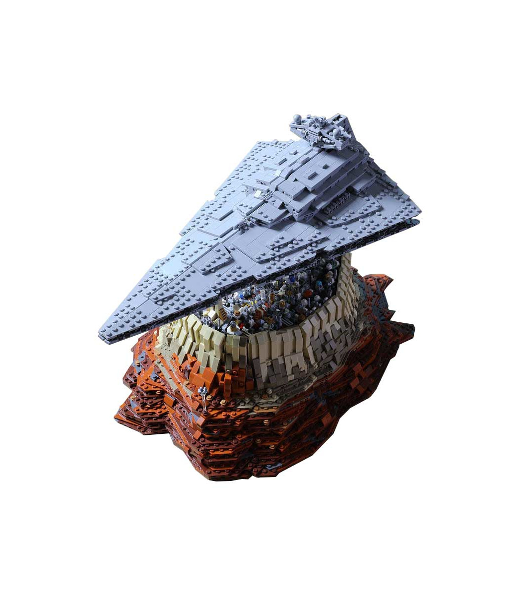 Crucero Star Wars El Imperio sobre jedha City Imperio Nave Espacial Lego Personalizado 