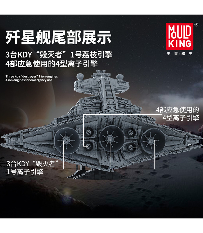 Mould King 13135 Star Wars Imperial Star Destroyer Monarch Building Blocks Toy Set
