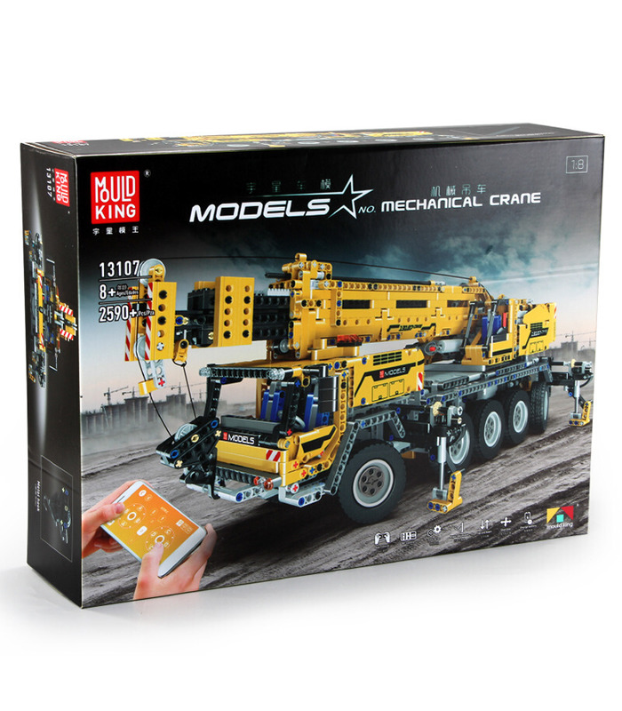 Mold King 13107 Technic Mobilkran Mk II Fernbedienung Bausteine Spielzeugset