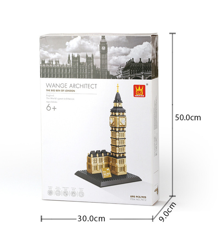 WANGE Architektur Big Ben Elizabeth Tower 4211 Bausteine Spielzeugset