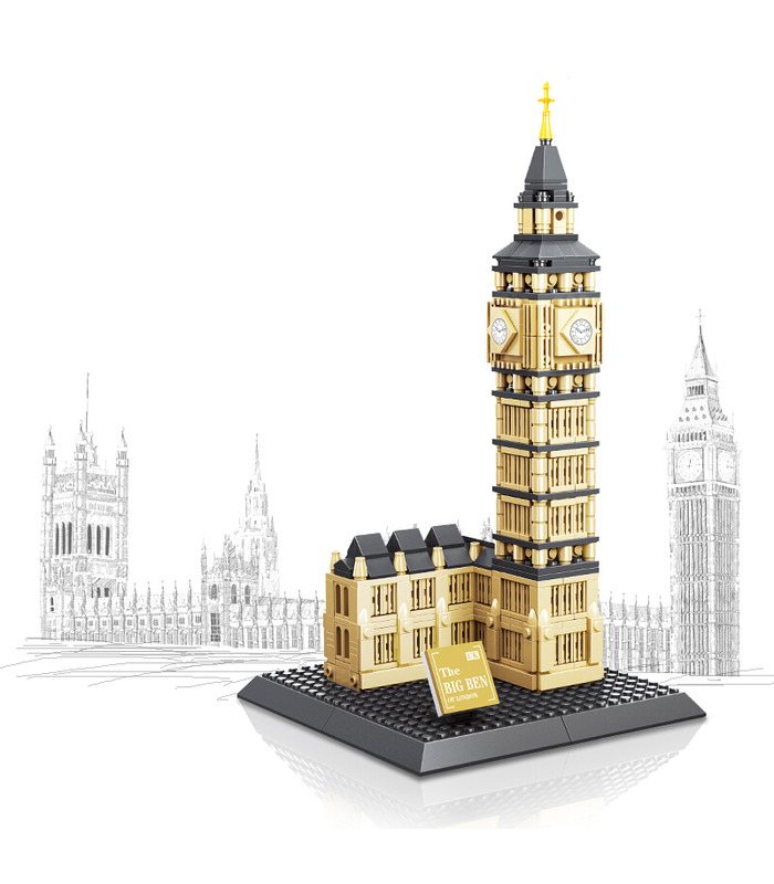 WANGE Architektur Big Ben Elizabeth Tower 4211 Bausteine Spielzeugset