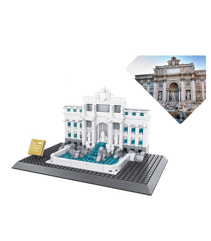 WANGE Architecture Fontana di Trevi Building 4212 Building Blocks Toy Set