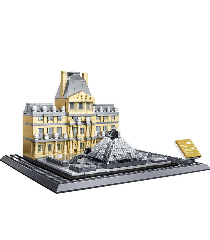 WANGE Architecture Louvre Museum The Louvre Of Paris Building 4213 Building Blocks Toy Set