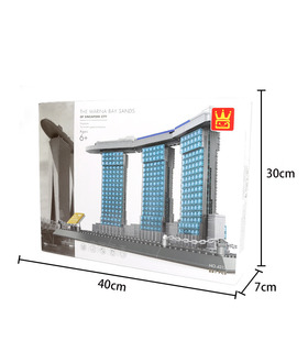 WANGE la Arquitectura del Hotel Sands de Singapur 4217 Bloques de Construcción de Juguete Set