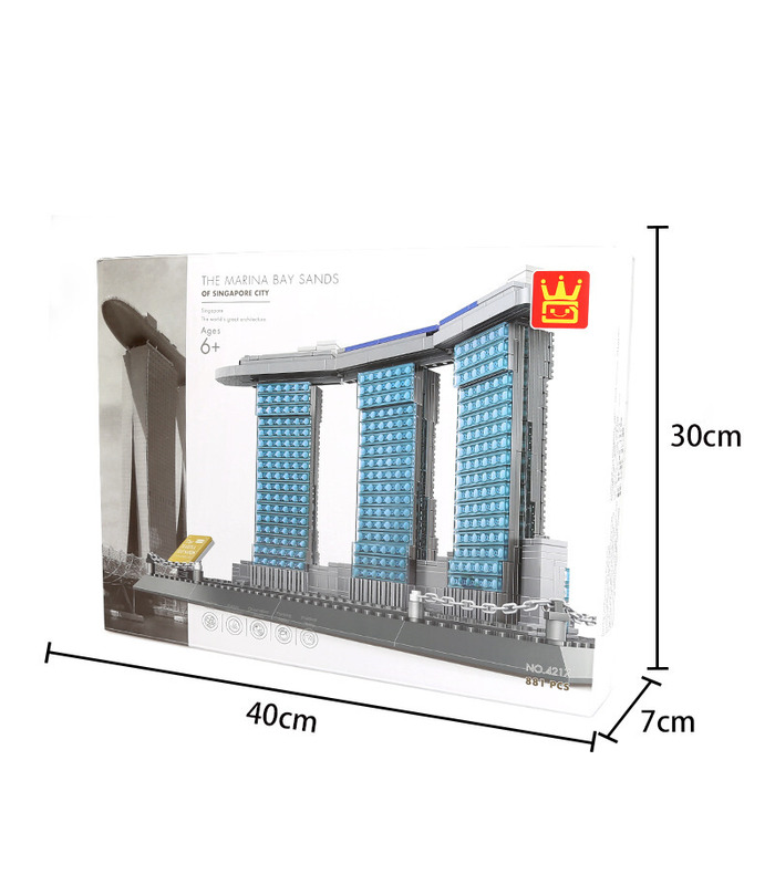 WANGE Architecture de l'Hôtel Sands de Singapour 4217 Blocs de Construction Jouets Jeu