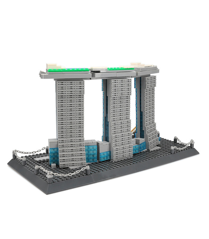 WANGE la Arquitectura del Hotel Sands de Singapur 4217 Bloques de Construcción de Juguete Set