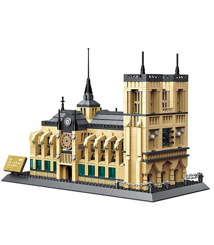 WANGE建築のノートルダム大聖堂とノートルダムドパリ5210ビルブロック玩具セット