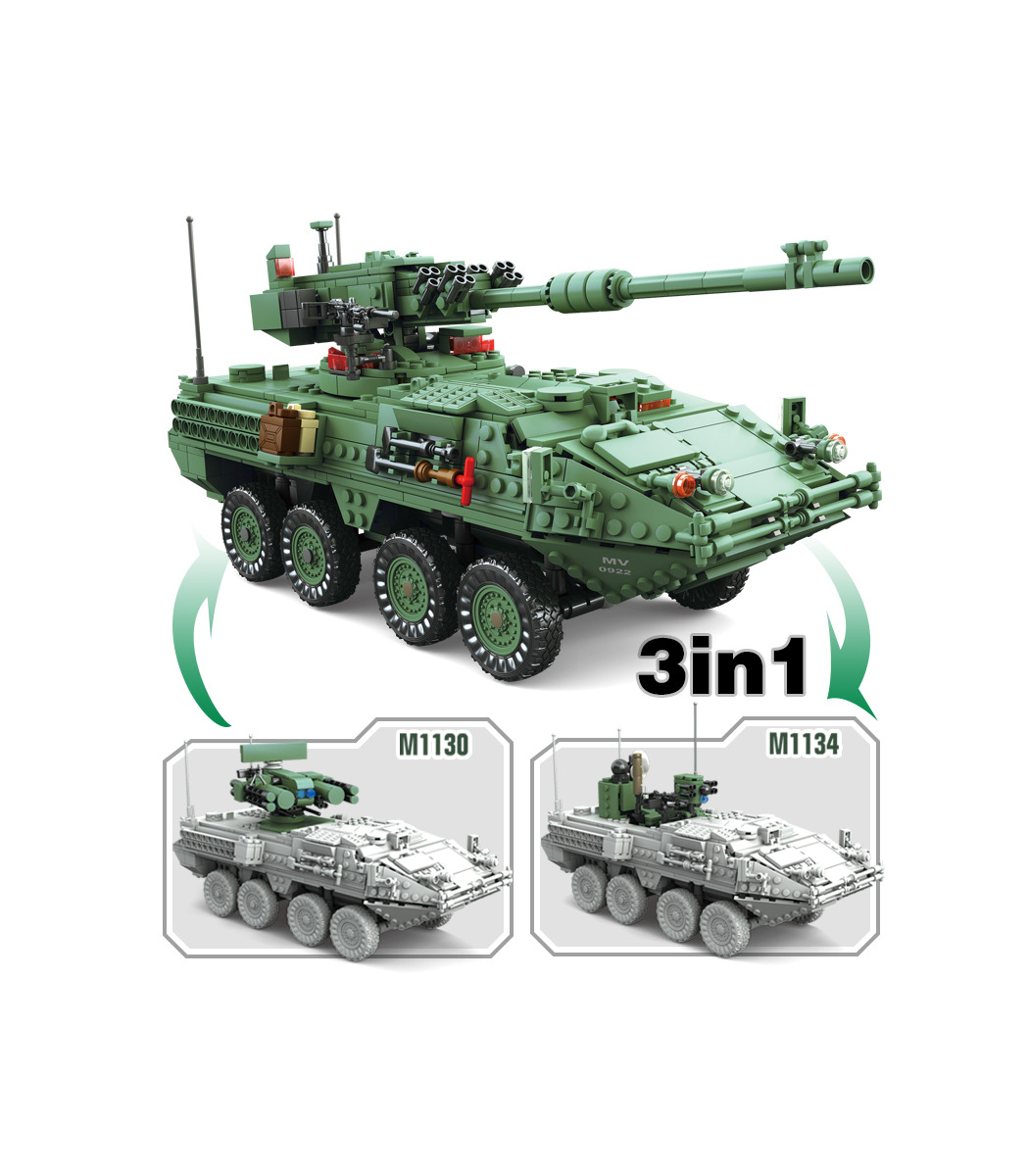 Kazi Bricks Military, Toy Block Army Tank, Transportation Army