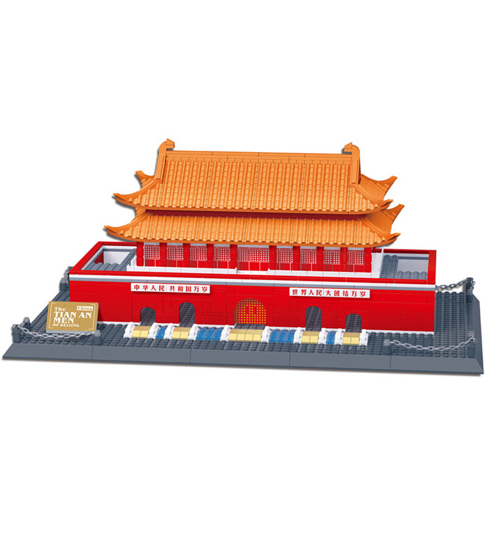 WANGE Architecture Der Pekinger Platz des Himmlischen Friedens 5218 Bausteine-Spielzeug-Set