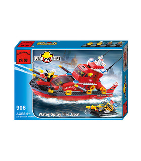 ENLIGHTEN 906 Water Spray Fire Boat Building Blocks Toy Set
