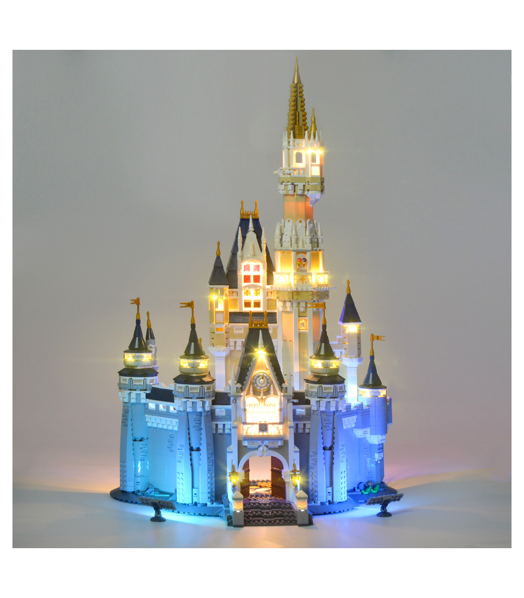 Updated USB LED Beleuchtung Kit Für LEGO 71040 Für Disney Castle inkl Spotlight 