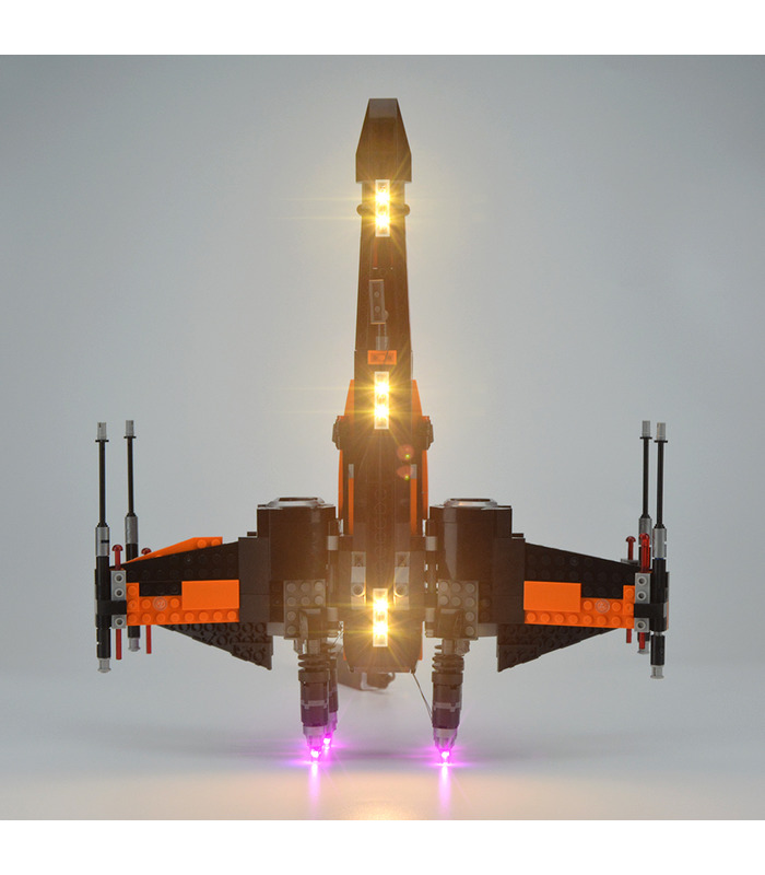 Kit d'éclairage Pour Star Wars Poe X-Wing Fighter Set de projecteurs à LED 75102