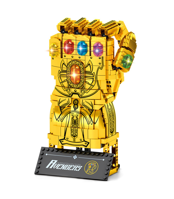 Custom Golden Infinity Gauntlet Building Blocks Toy Set 1029 Pieces ...