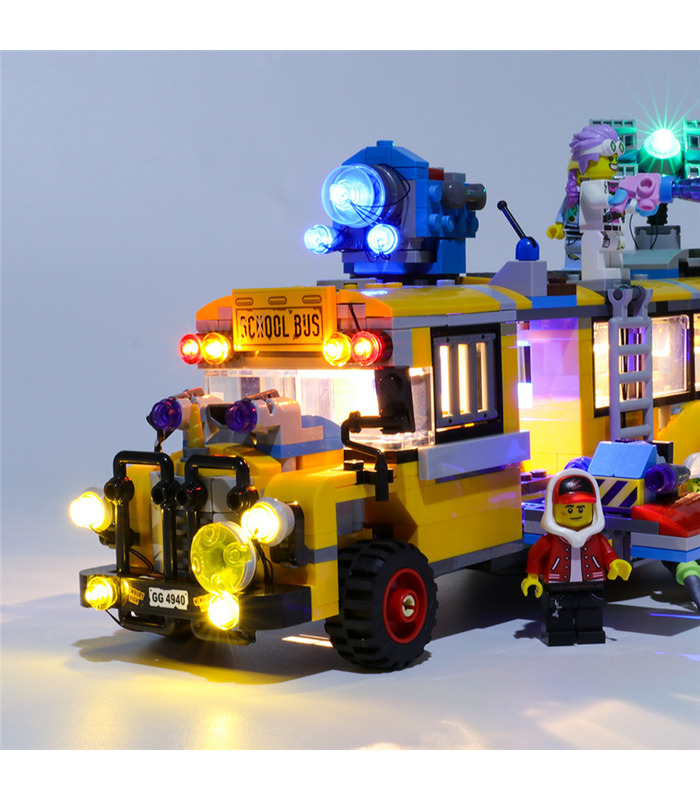 Lumière DEL Kit Pour 70423 LEGO dissimulée sur le côté Paranormal intercepter Bus 3000 briques 