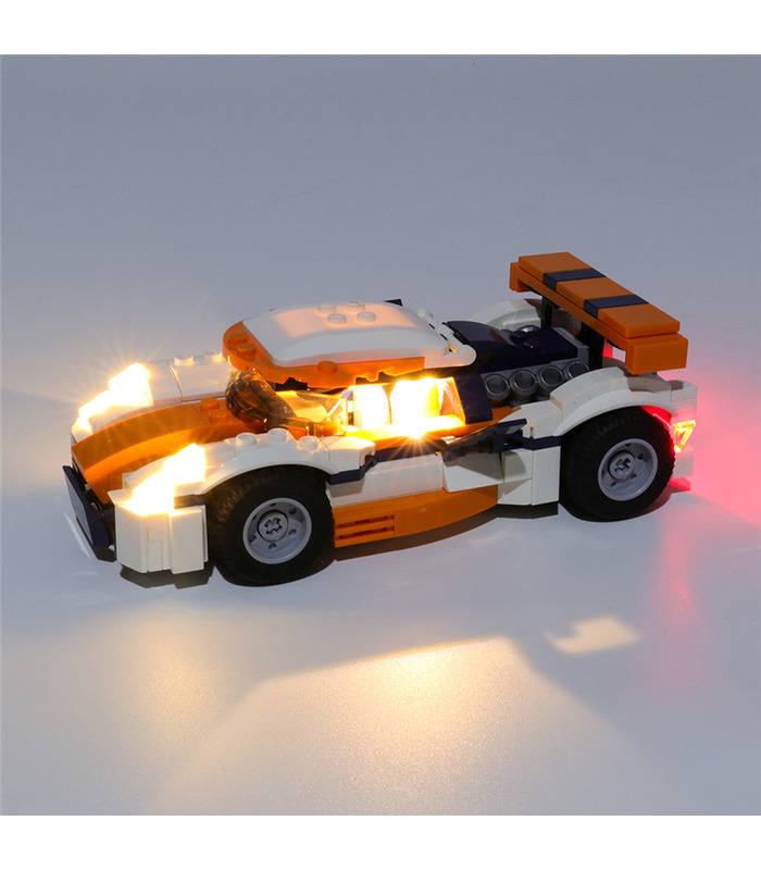 光キットで日没のためにトラックレーサーのLED照明セット31089