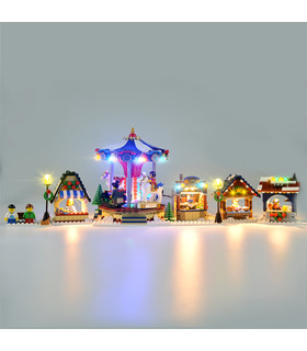 Kit de luces De Navidad de Invierno del Mercado de la Aldea Set de Iluminación LED 10235